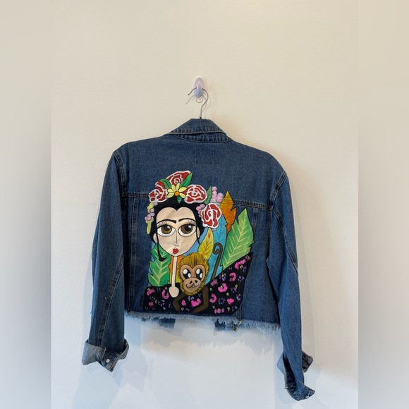 Custom denim jacket - cartoon hand painting - Picture 2 of 2